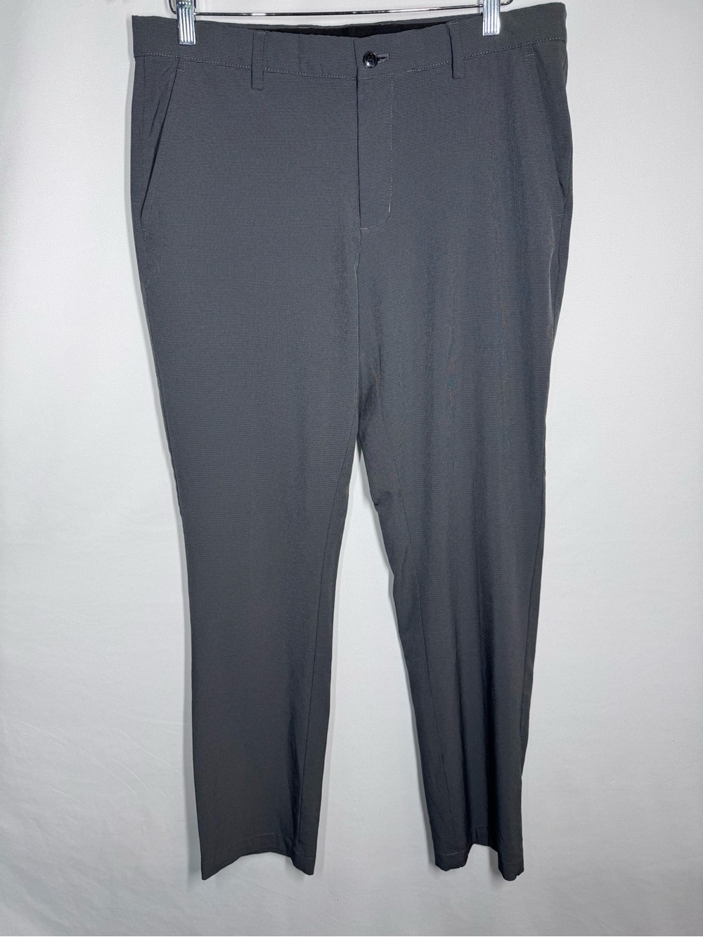 ❤️3/$30 Greg Norman Men's Charcoal Grey Flat Front Classic Dress Pants 34x32